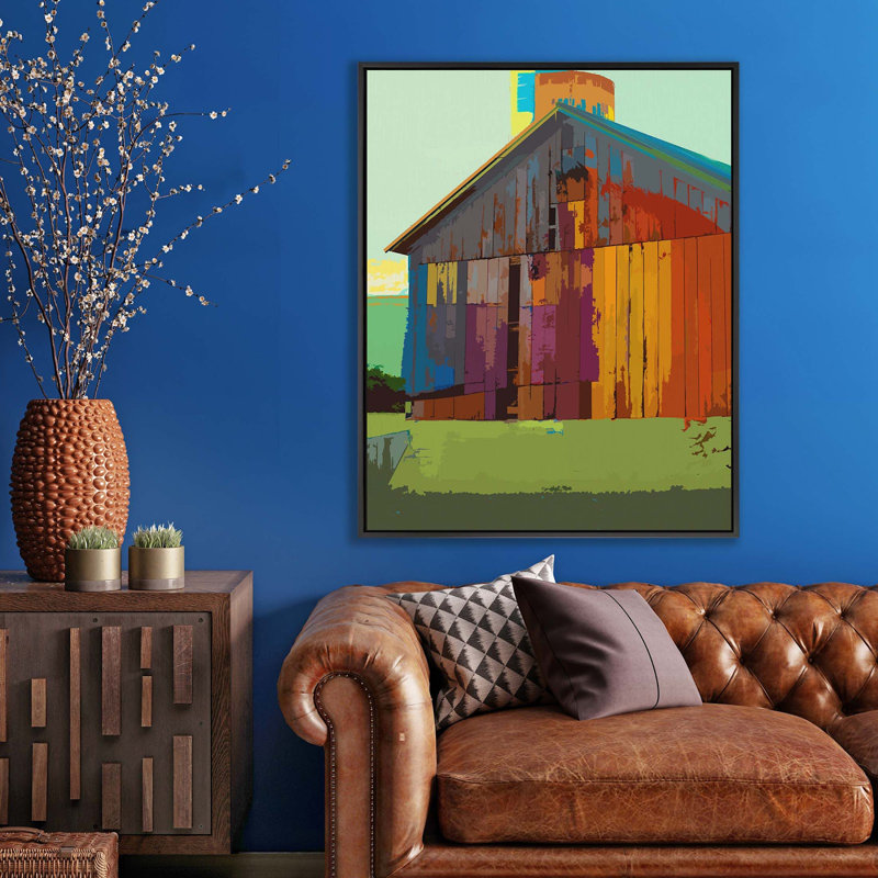 Ridgers Landscape Canvas Print with Black Satin Floater Frame