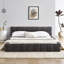 Structure de lit tapissier grand lit, lit plateforme grand format avec tête de lit-99120056