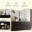 59" Sideboard Buffet Cabinet with Storage, Modern 4-Door Kitchen Buffet Cabinet with Water Ripple Decor, 2 Tiers Large Modern TV Cosnole Cabinets for Living Dining Room-348683386