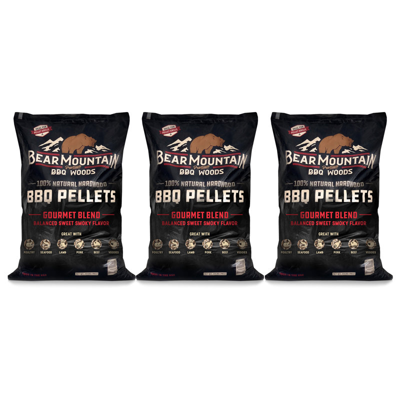 Bear Mountain BBQ Natural Hardwood Gourmet Blend Smoker Pellets, 20 lbs (2 Pack), 20 Lbs, 2