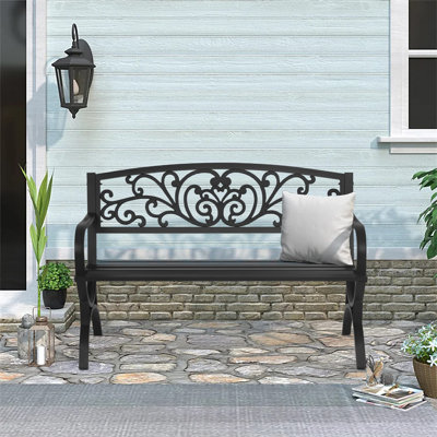 Batur Metal Park Bench by Charlton Home