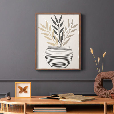 Palm Arrangement I Framed Print - Solid Wood