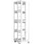 4 tablettes rotatives toutes pivotantes, 360 roulettes, construction, finition blanche, assemblage facile, grande utilisation de l'espace blanc, étagères spacieuses, avantage rapide-120632354