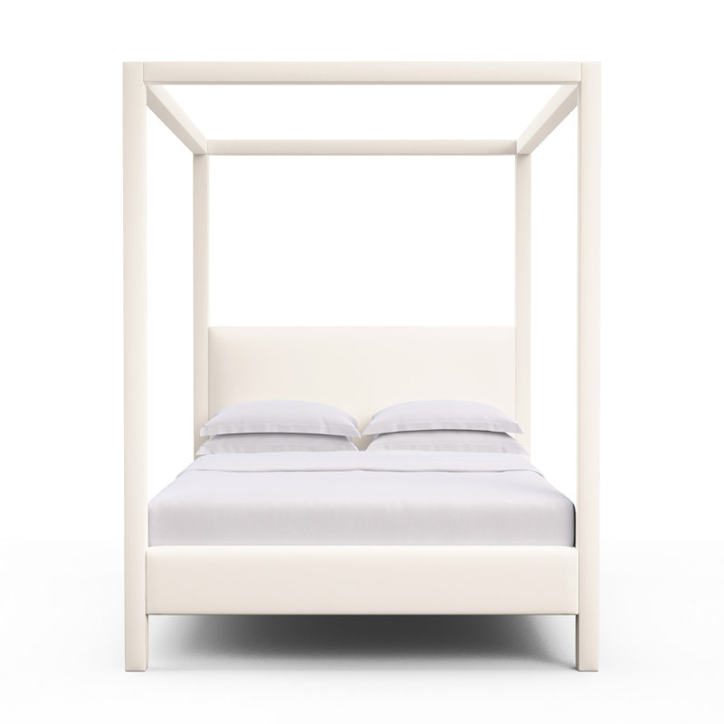 Lafayette Upholstered Bed, Queen, Plush Velvet Alabaster