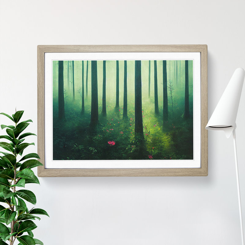 Unbeatable Spring Forest - Framed Print, 34cm H x 46cm W x 2cm D, Oak Framed