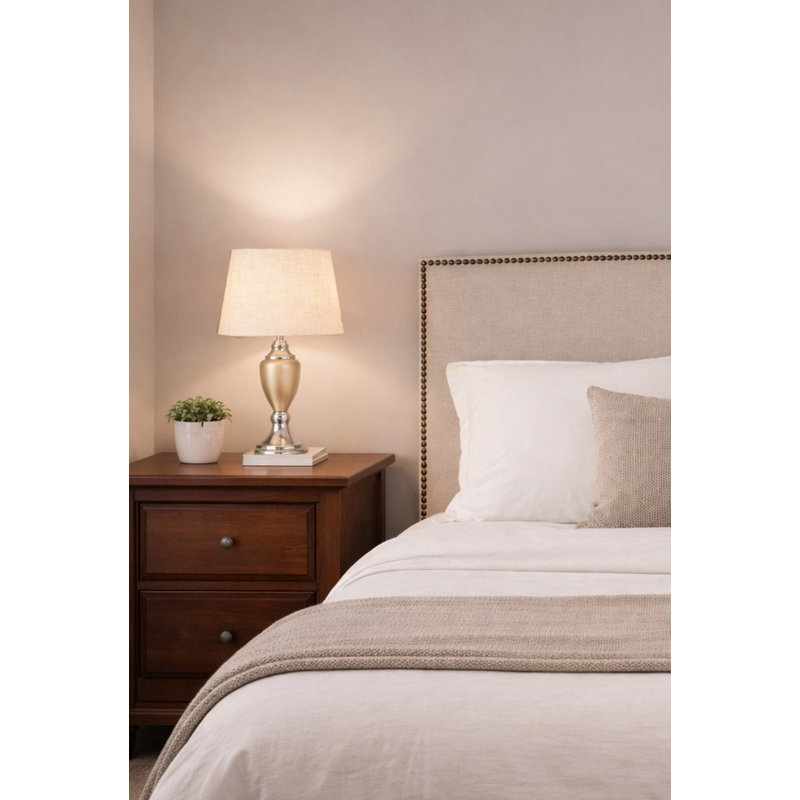 Zellner 44Cm Champagne Gold Silver Table Lamp