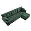 Canapé modulaire capitonné en L en chenille avec repose-pieds et coussins Holdan-112556416-117044407