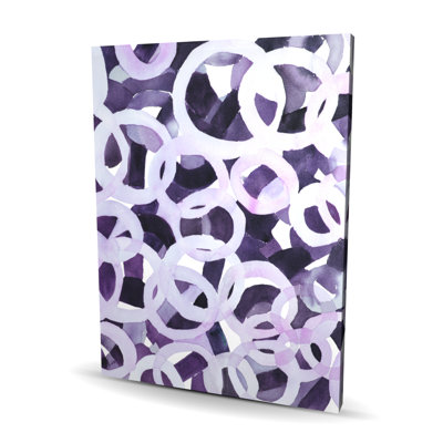 Abstrait, cercles mauves abstraits, art sur toile