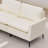 TS Cat paw leather upholstered sofa loveseat, Nordic retro light luxury living room bedroom balcony casual sofa chair, Cream White-1286406725