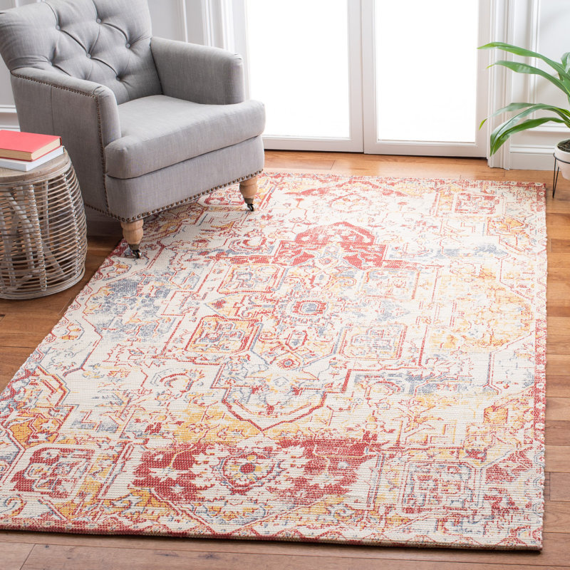 Tapis oriental performance tissé à la main Saffron, Rectangle 4 pi x 6 pi