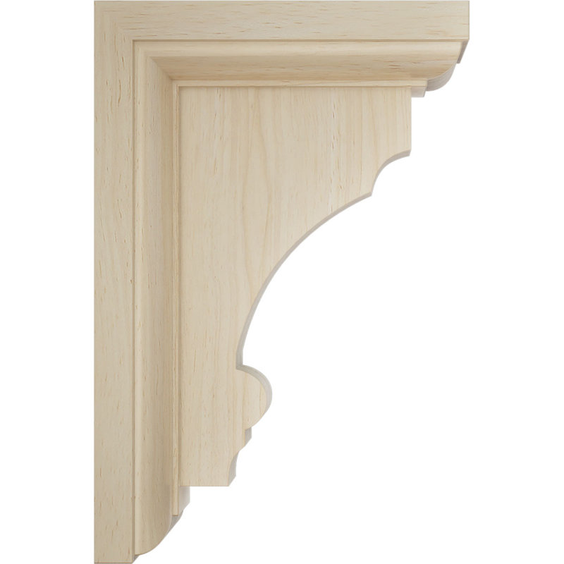Support en bois Thompson, Hévéa, H 6 po x l 2,5 po x P 4 po