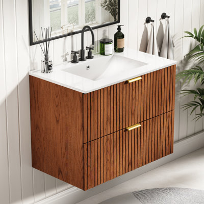 30" Single Modern Bathroom Vanity With Solid Wood Construction, And Fully Assembled