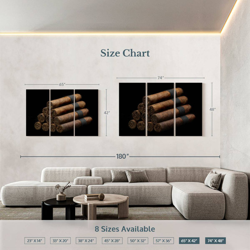 Senne Robusto Cigar Pyramid, 42" H x 65" W