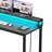 55'' L-Shape Computer Desk With LED Lights, Power Outlets & Drawer Shelves-419479141