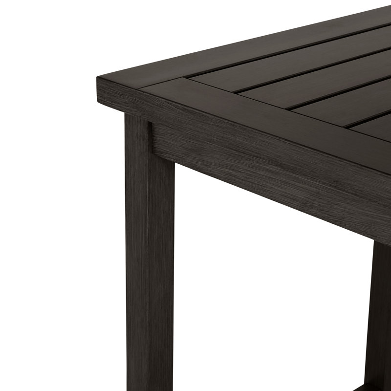 Club Aluminum Outdoor Bar Table, Slate Gray