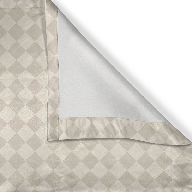 Rideau décoratif à œillets 2 panneaux Dakota Fields, 50 po x 72 po, brun crème, L 50 po x L 108 po