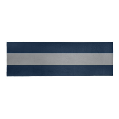 Tapis à rayures bleu/gris