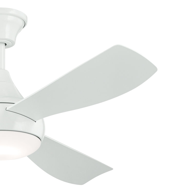 54'' Ceiling Fan with LED Lights, White