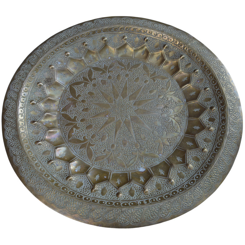 Round Geometric Decorative Tray