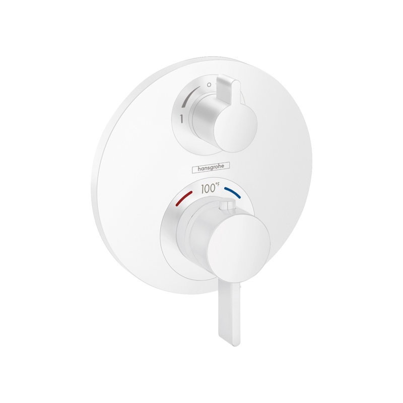 Ecostat S Temperature Memory Thermostatic Valve Trim, Matte White