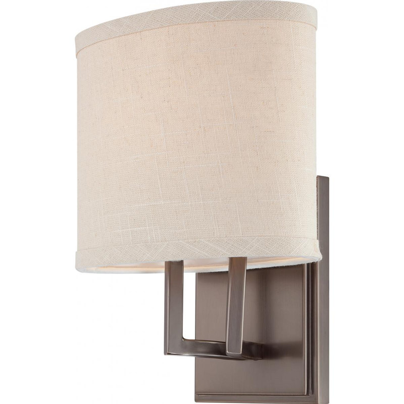 Addyson Dimmable Bath Sconce, Hazel Bronze / Khaki Fabric