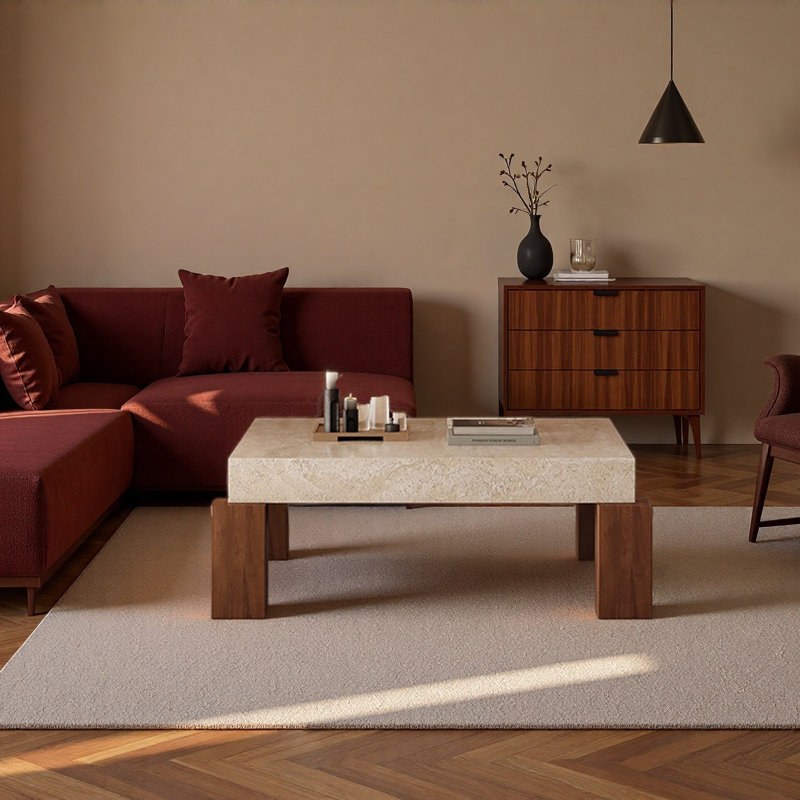 Table basse Nordic, H 13,8 po x L 35,4 po x l 35,4 po
