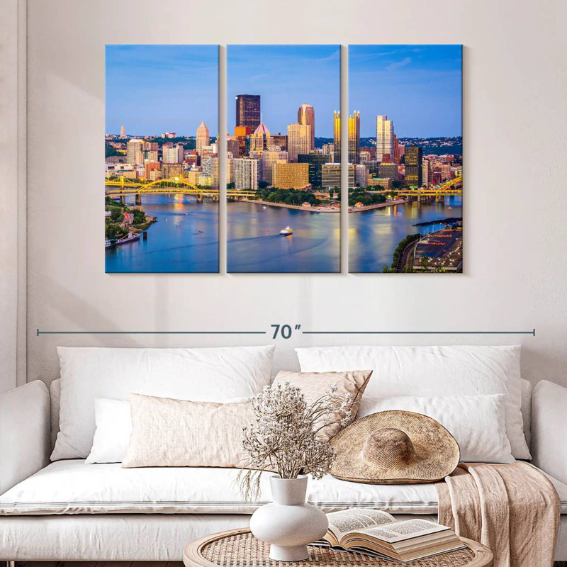 Vue de Sirci à Pittsburgh, H 32 po x l 50 po