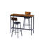 Ensemble de table de bar avec 2 tabourets, sièges en polyuréthane, dossier, brun rustique, hauteur de salle à manger | Idée de cadeau-1551754424-1551754425