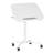 White Sit To Stand Mobile Laptop Computer Stand With Height Adjustable And Tiltable Tabletop
