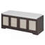 Banc de rangement classique classique avec compartiments spacieux et sièges confortables pour l'organisation du vestibule-793107731