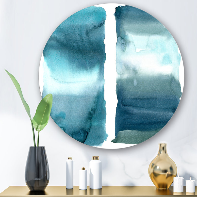 Océan bleu aquatique abstrait, impression I, H 23 po x l 23 po x p 1 po