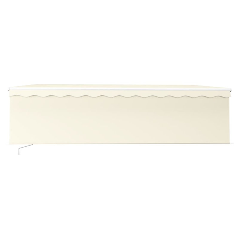 Dakota Fields 500cm W x 300cm D Fabric Cover Retractable Patio Awning, Cream
