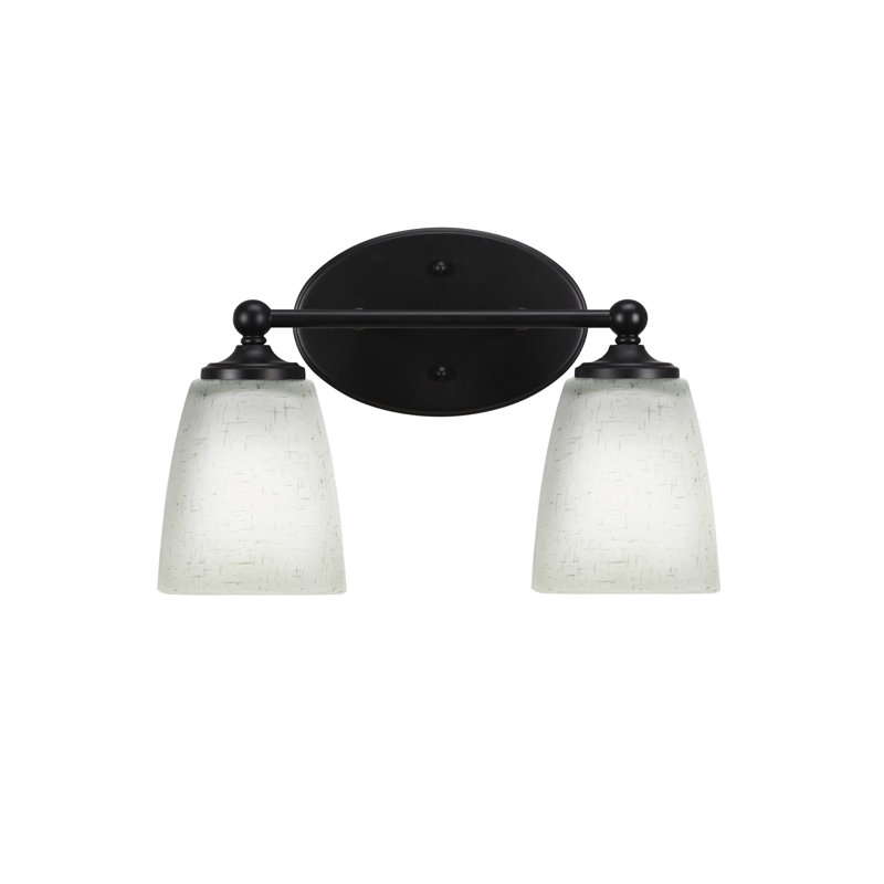 Barre lumineuse pour salle de bain Aitkens, Noir mat, 2