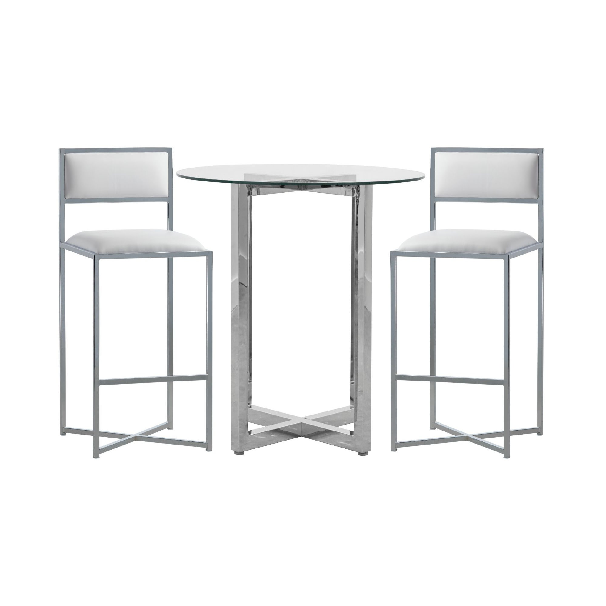 Malen Counter & Bar Stool, Bar Stool (30” Seat Height), White