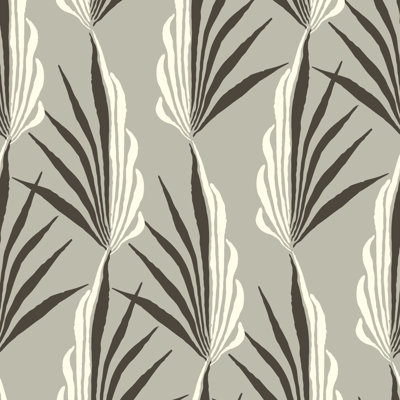 Areca Palm - Warm Gray Wallpaper