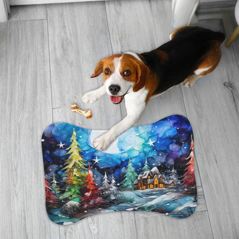 Ink Winter Beauty - 1 tapis d'alimentation en forme d'os