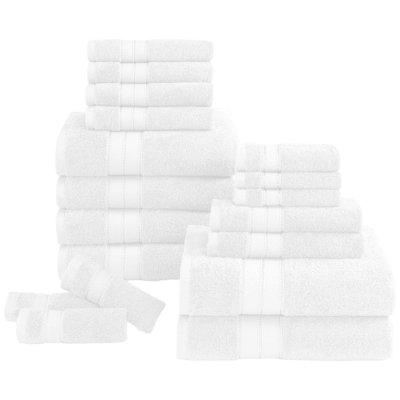 Modern Threads - Spun Loft 18-Piece 100% Combed Cotton Towel Set - Bath Towels, Hand Towels, & Washcloths - Super Absorbent & Quick Dry - 600 GSM - Soft & Plush