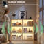 6-Cube Open Bookcase with 3-Colour Motion Sensor LED Lights-1965399031