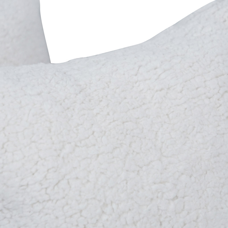 Coussin décoratif en fourrure de polyester 50_17 pouces, Grattan riz