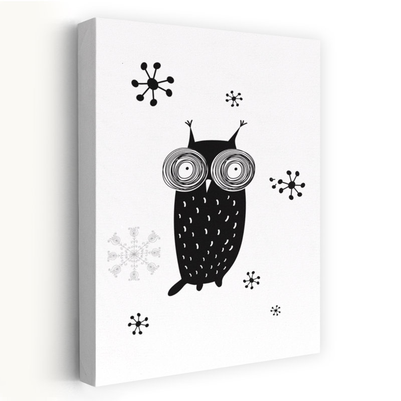 Hibou I - animaux contemporains, oiseaux, hiboux, art, H 48 po x l 32 po