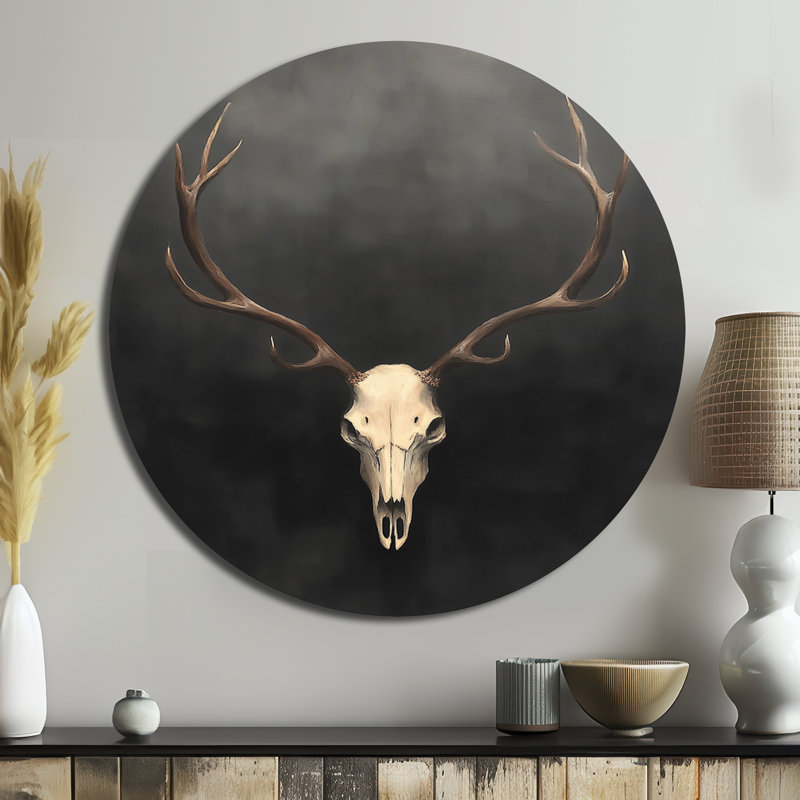 Art mural rond en métal blanc, L 36 po x H 36 po