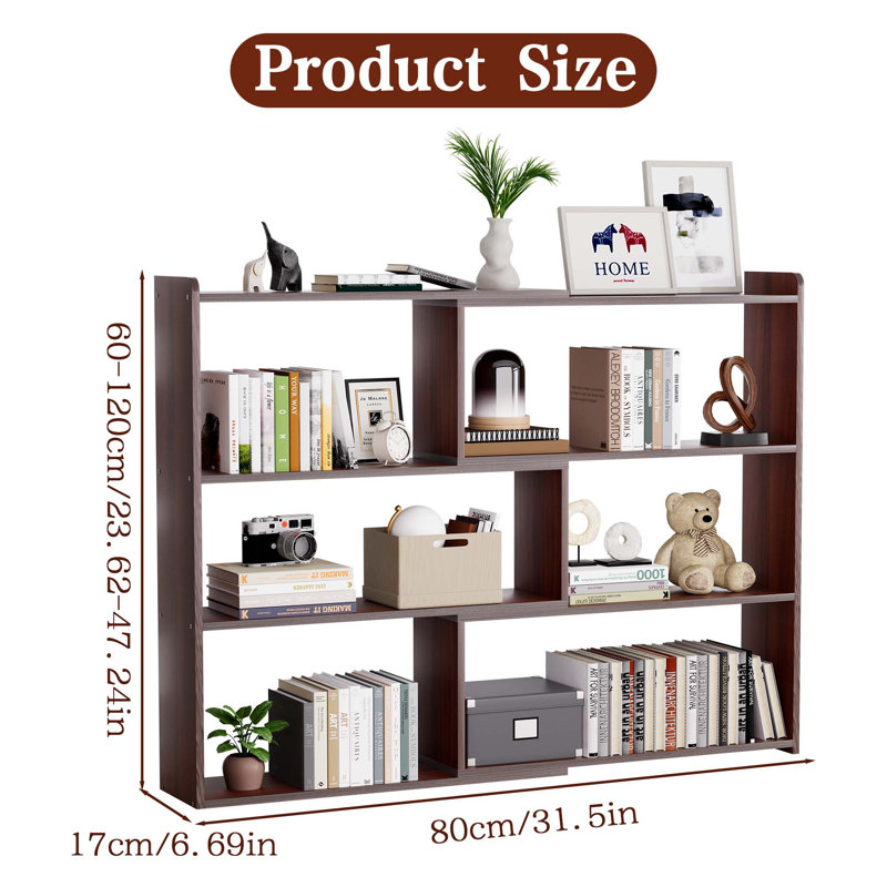 Londale Wooden Extendable Bookcase Open Bookshelf
