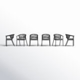 Adila Outdoor Stacking Dining Armchair with Cushion