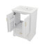 Meuble-lavabo moderne avec lavabo en céramique 2 portes et 1 tiroir pratique-1302348212