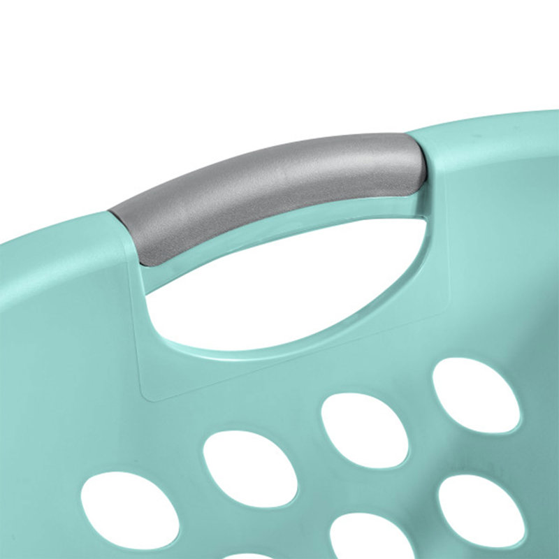 Storage Laundry Basket, 10" H x 18.13" W x 26.38" D, Aqua Blue
