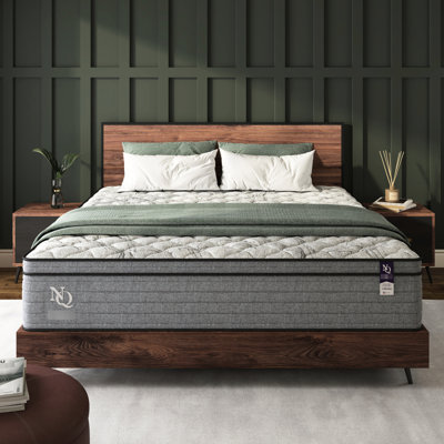 Matelas en mousse à mémoire de forme et gel rafraîchissant, format standard 25 cm (10 pouces), compatible avec les sommiers articulés, soulagement des mouvements, imperméable, coloris gris et blanc, design élégant, compatible avec les cadres de lit, ressorts ensachés