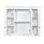 Armoire murale de salle de bain avec miroir, 4 tablettes réglables, solution de rangement peu encombrante au-dessus de la toilette-1597652285