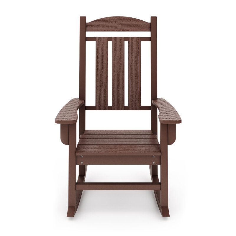 Chaise berçante de patio - à l'épreuve des espaces extérieurs, siège en bois courbé confortable et élégant en acier inoxydable