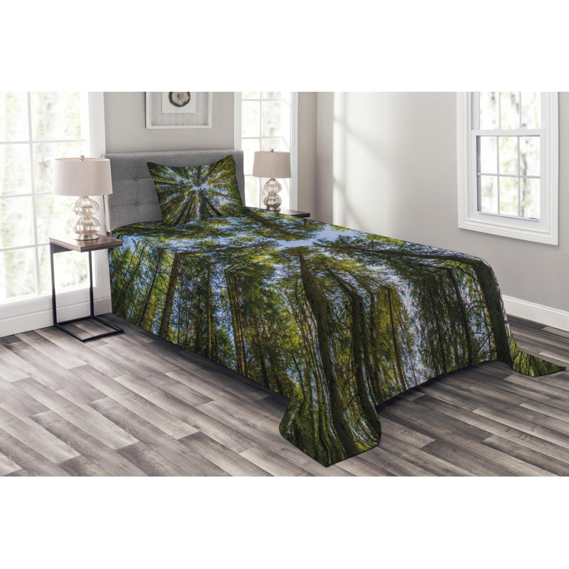 Nature Rustic Polyester Coverlet, Twin Coverlet + 1 Sham