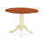 5 Piece Dining Table Set for 4 Includes a Round Kitchen Table with Dropleaf and 4 Dining Room Chairs, 42x42 Inch, Buttermilk & Cherry-170919431-229240901